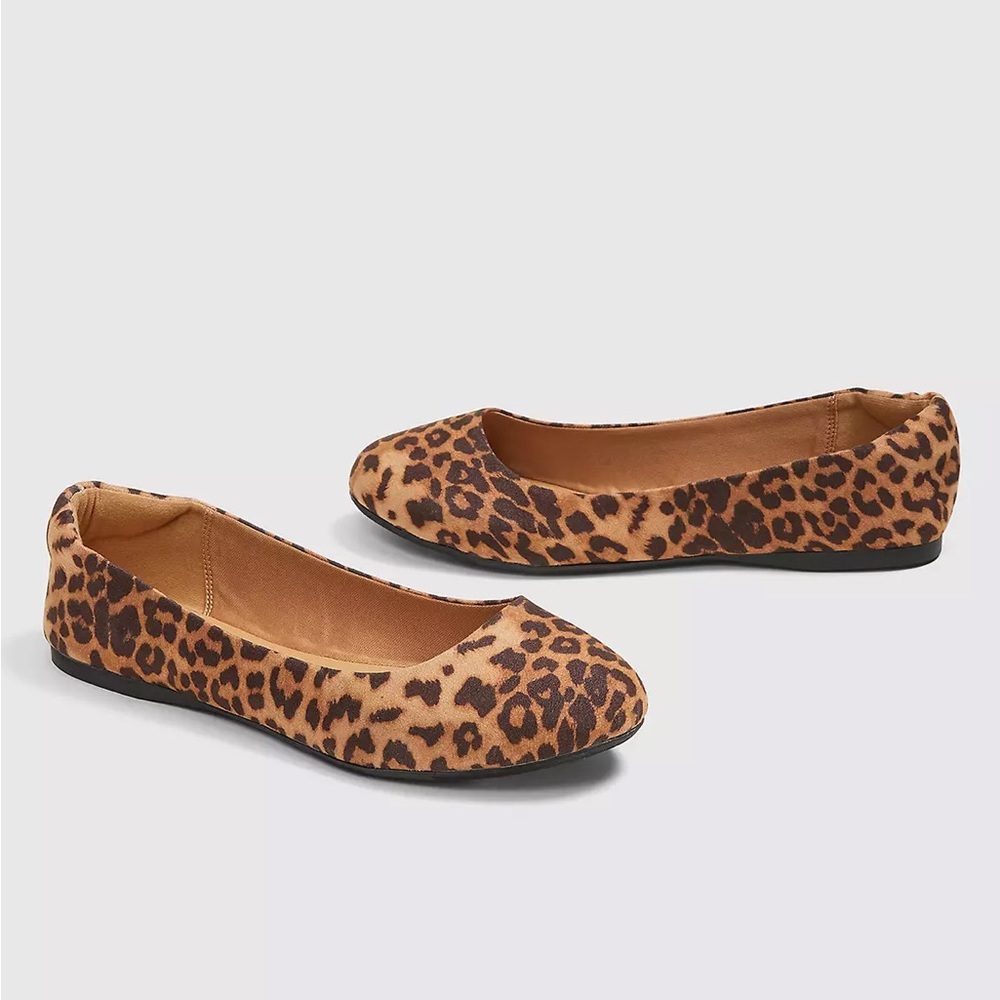 Lane Bryant Leopard Print Flats 12 WIDE